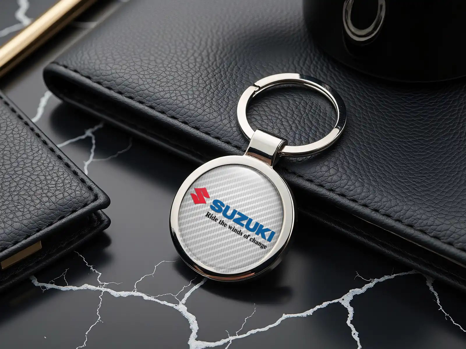 Suzuki Llavero Fob Personalizado Foto Domed